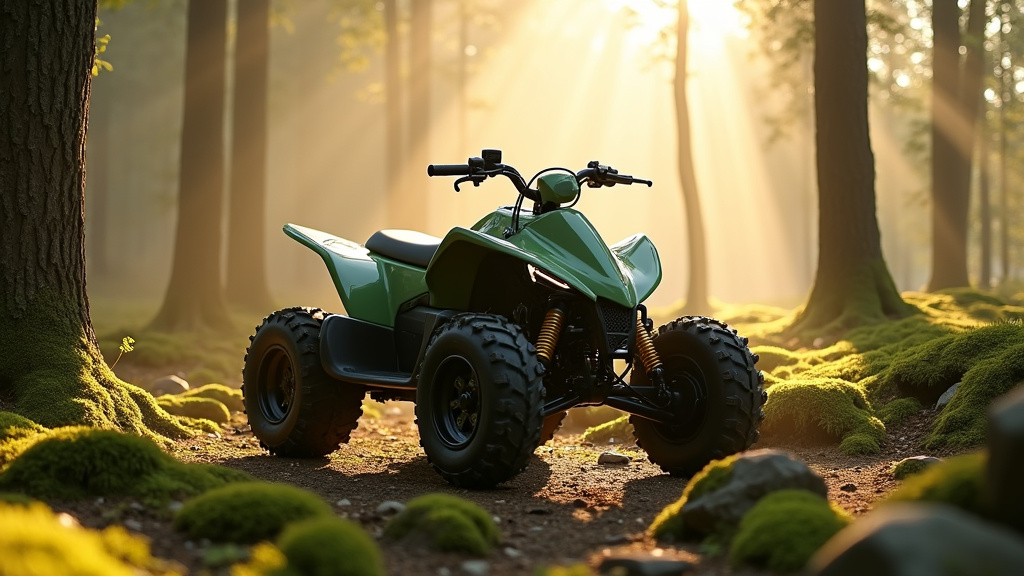 Showroom de quads électriques avec différents modèles exposés