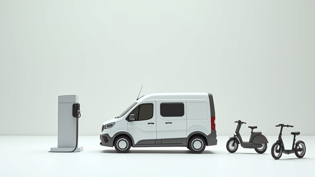 Parking d'entreprise équipé de bornes IRVE pour flotte de véhicules électriques